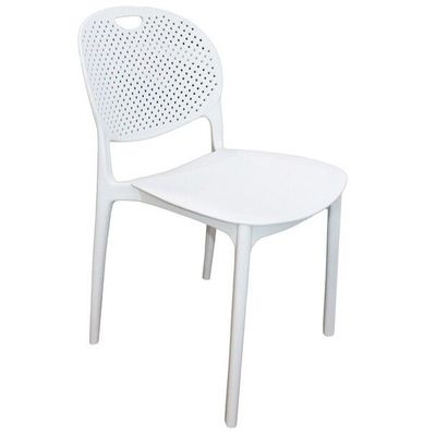Polypropylene Armless Styled Dining Chair AB1209B-White 
