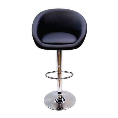 Swivel High Bar Chair Leather AB1223-Black 