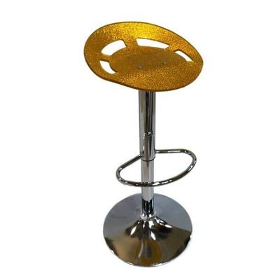 Contemporary Style Adjustable Height Stool JP1225B-Orange Yellow 