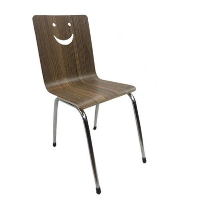 Stackable Lightweight Restaurant Chair AB1237A-Dark Brown 