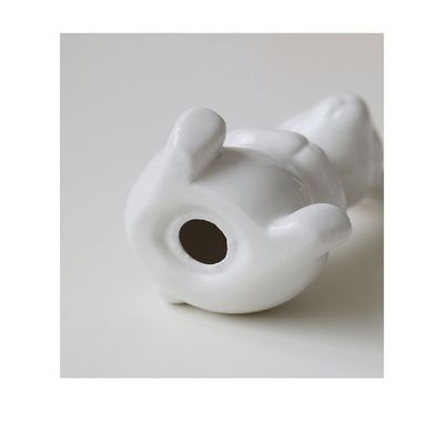 Homesmiths Easter Ceramic Bunny Rabbit Figurine, White Rabbit Figurine Porcelain Modern Art Home Decoration Perfect for Birthday, Easter, Children Day. 9.5x4.8 cm.