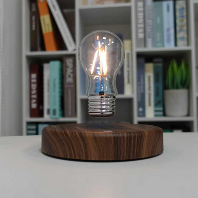 Levitating Bulb Lamp - Magnetic Floating LED Light for Desk, Table, Night, 360° Rotation - Unique Home and Office Decor
