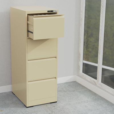 Mahmayi Victory Steel Japan OEM File Cabinet with Touch Screen Digital Lock with USB Charging Support, Portable Cabinet with 4 Storage Drawer, Vertical File Cabinet, Ideal for Office - Beige