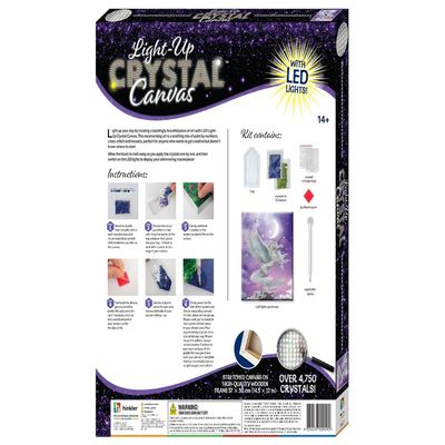 Hinkler Light Up Crystal Canvas Unicorn in Moonlight