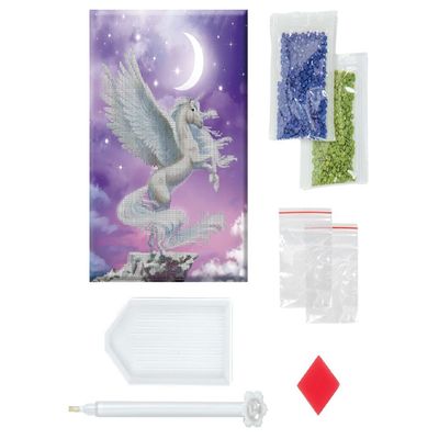 Hinkler Light Up Crystal Canvas Unicorn in Moonlight