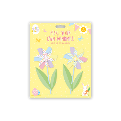 Gen Imports EAS4785 Make Your Own Windmill | Easter Arts and Crafts | 2pcs. Paper, Multicolor