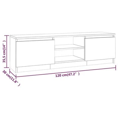 TV Cabinet Smoked Oak 120x30x35.5 cm Engineered Wood