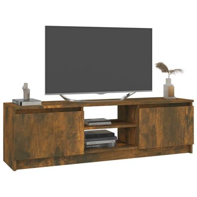 TV Cabinet Smoked Oak 120x30x35.5 cm Engineered Wood