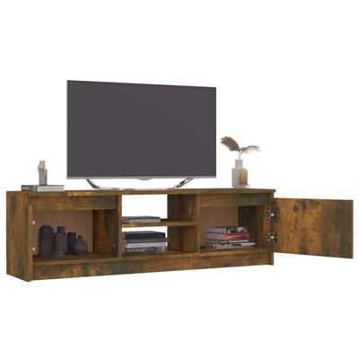 TV Cabinet Smoked Oak 120x30x35.5 cm Engineered Wood