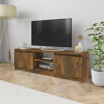 TV Cabinet Smoked Oak 120x30x35.5 cm Engineered Wood