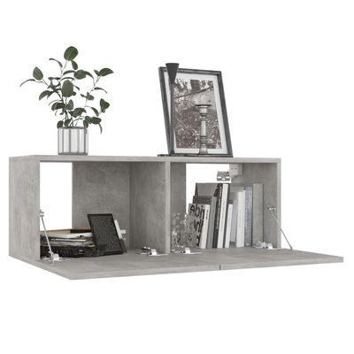 TV Cabinets 4 pcs Concrete Grey 80x30x30 cm Engineered Wood