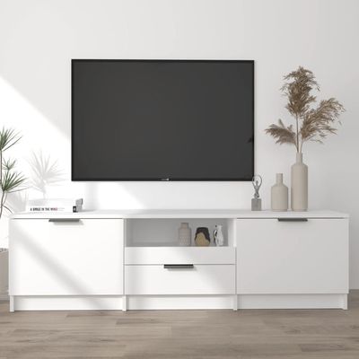 TV Cabinet White 140x35x40 cm Engineered Wood