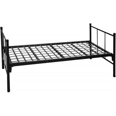 Mahmayi Ocel 506 Single Bed Metal Bed Frame Heavy Duty with Headboard & Footboard Vintage Victorian Style, Metal Bed Frame for Home Living Room, Single Platform Metal Bedframe No Box Spring Needed