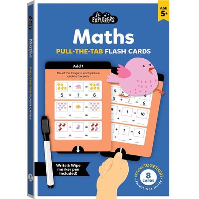 Hinkler Junior Explorers Maths Pull the Tab Flash Cards