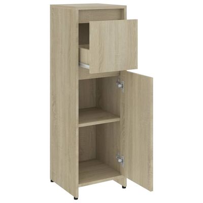 Bathroom Cabinet Sonoma Oak 30x30x95 cm Engineered Wood