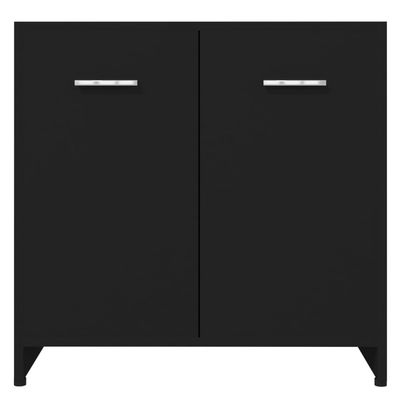 Bathroom Cabinet Black 60x33x61 cm Engineered Wood