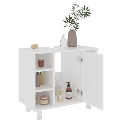 Bathroom Cabinet White 60x32x53.5 cm Engineered Wood