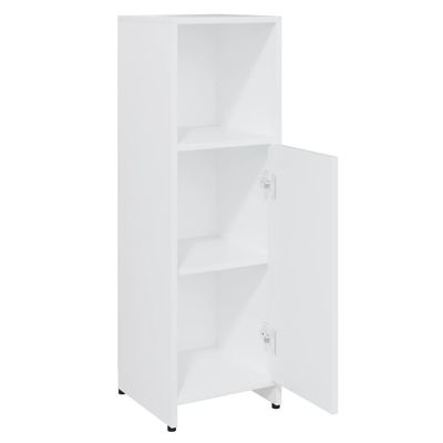 Bathroom Cabinet White 30x30x95 cm Engineered Wood