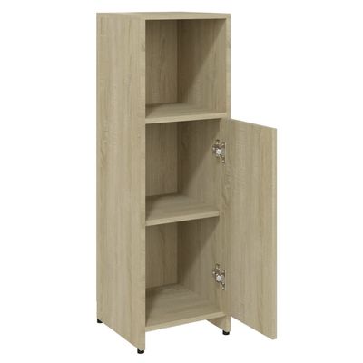 Bathroom Cabinet Sonoma Oak 30x30x95 cm Engineered Wood