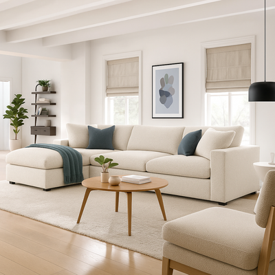 Modernize Relleno L-Shape 4 Piece Sectional Sofa Set