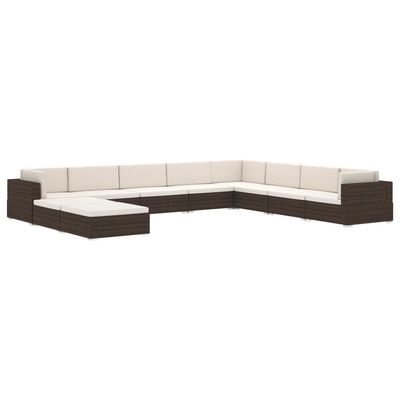 Sectional Middle Seat 1 pc with Cushions Poly Rattan Grey