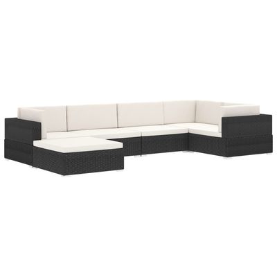 Sectional Middle Seat 1 pc with Cushions Poly Rattan Grey