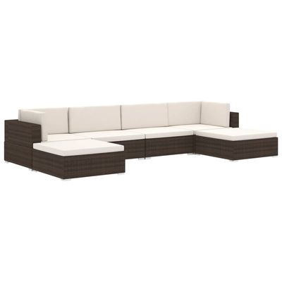 Sectional Middle Seat 1 pc with Cushions Poly Rattan Grey