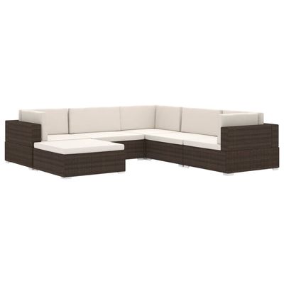 Sectional Middle Seat 1 pc with Cushions Poly Rattan Grey