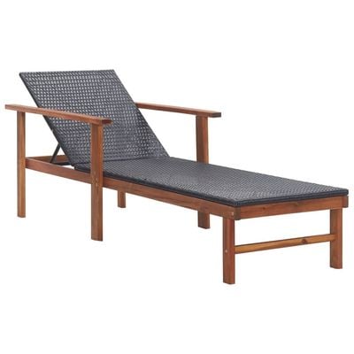 Acacia wood sun lounger sale