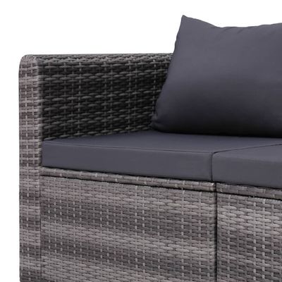 Garden Corner Sofas 2 pcs Grey Poly Rattan