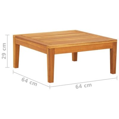 Garden Table 64x64x29 cm Solid Acacia Wood