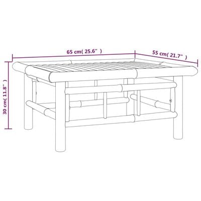 Garden Table 65x55x30 cm Bamboo