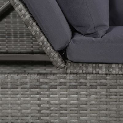 Garden Bed Grey 200x60 cm Poly Rattan