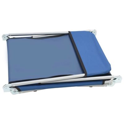 Folding Sun Loungers 2 pcs Steel and Fabric Blue