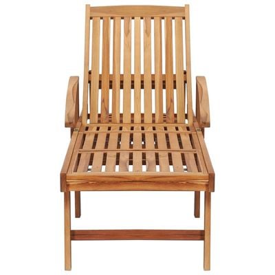 Sun Loungers 2 pcs with Table Solid Teak Wood