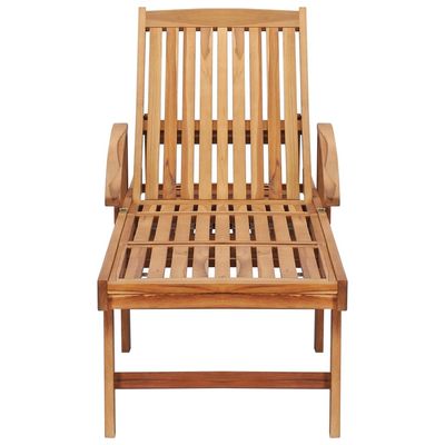 Sun Loungers 2 pcs with Table Solid Teak Wood