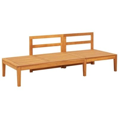 Garden Bench with Table Cream White Cushions Solid Acacia Wood