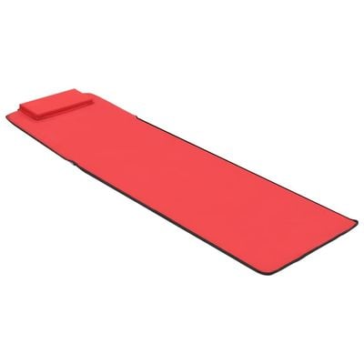 Folding Beach Mats 2 pcs Steel and Fabric Red