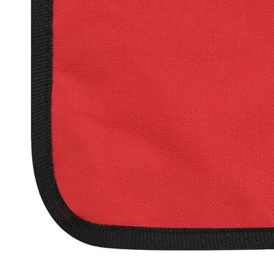 Folding Beach Mats 2 pcs Steel and Fabric Red