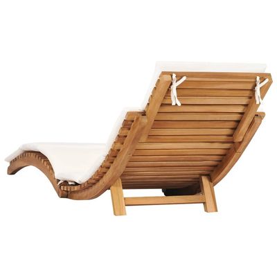 Sun Loungers 2 pcs with Cushions Solid Wood Teak
