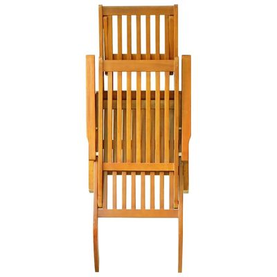 Outdoor Deck Chairs with Footrests 2 pcs Solid Wood Acacia