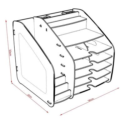 HC Home Canvas Cosmo Organizer Extra Large (White)