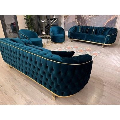 Wooden Twist Imperial Luxury Sectional Chesterfield 8 Seater Sofa Set