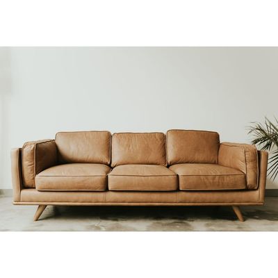 Wooden Handmade Attractive Modern 3 Seater Sofa (Brown)