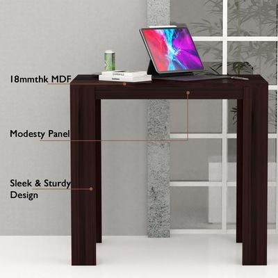 Mahmayi Modern Study Desk Support, Modern Executive Desks Ideal for Office, Home, Laptop, Computer Workstation Table - Dark Walnut