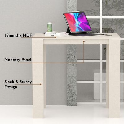 Mahmayi Modern Study Desk Support, Modern Executive Desks Ideal for Office, Home, Laptop, Computer Workstation Table - Light Grey