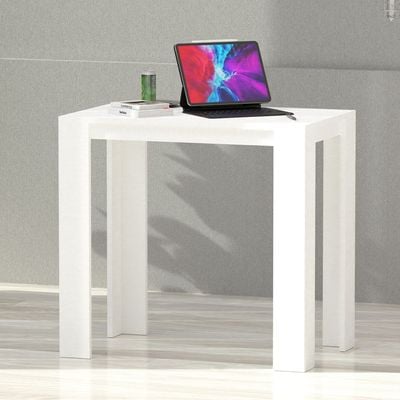 Mahmayi Modern Study Desk Support, Modern Executive Desks Ideal for Office, Home, Laptop, Computer Workstation Table - White