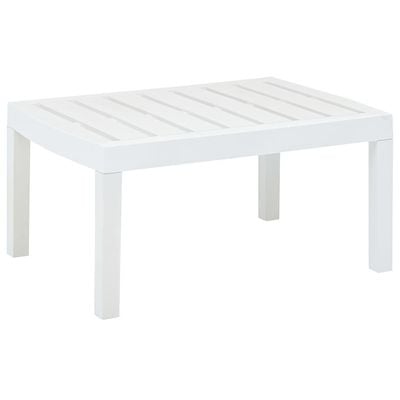 Garden Table White 78x55x38 cm Plastic