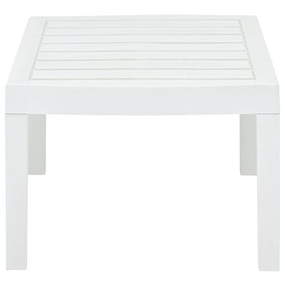 Garden Table White 78x55x38 cm Plastic