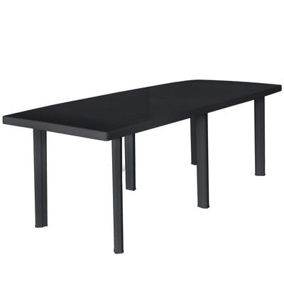 Garden Table Anthracite 216x90x72 cm Plastic